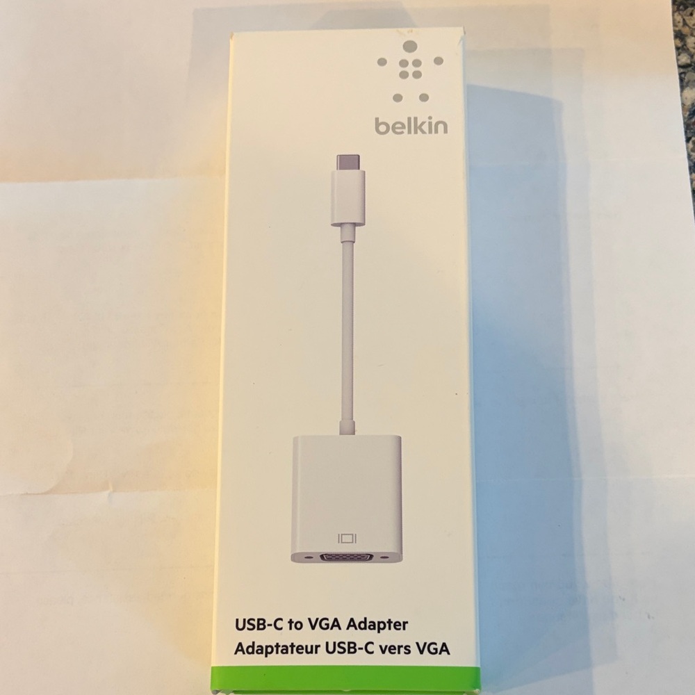 Belkin Gray USB-C to VGA Adapter